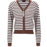 Cardigan in misto cotone a righe CA6067MS52G C3975 LIU-JO 