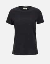 T-shirt in jersey con logo ricamato MA71G61E2 110 ELISABETTA FRANCHI 