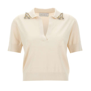 Polo con ricamo gioiello SP1NT009 1096 KAOS 
