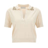 Polo con ricamo gioiello SP1NT009 1096 KAOS 