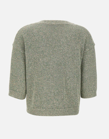 Maglia a V con paillettes 373002 847 KANGRA 