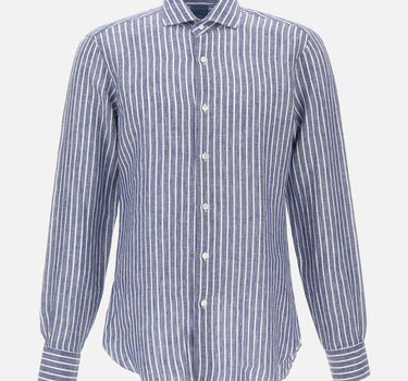 Camicia in lino a righe LIU02P0154037U 0003 BARBA 