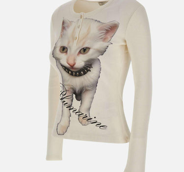 Maglia in jersey di cotone 2T100A C1031 BLUMARINE 