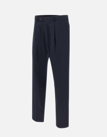 Pantaloni gessati in lana M1R408ZV02897 47 PAUL SMITH 