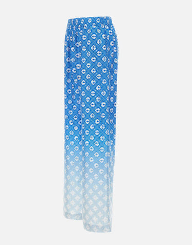 Pantaloni in seta con monogramma a rombi sfumato WSS26TR372 02 CASABLANCA 