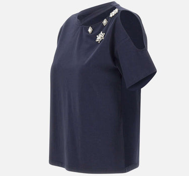 T-shirt con ricami gioiello CA6160JS088 P9583 LIU-JO 