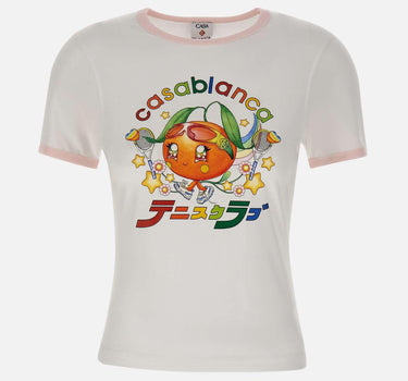 "Orange Mascot Ringer tshirt" WAW25JTS049 01 CASABLANCA 