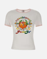 "Orange Mascot Ringer tshirt" WAW25JTS049 01 CASABLANCA 