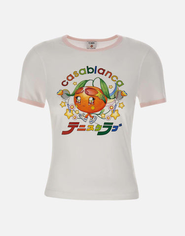 "Orange Mascot Ringer tshirt" WAW25JTS049 01 CASABLANCA 