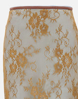 "Brownish green contrast lace skirt" BQ005 BROWNISHGREEN JACQUES WEI 