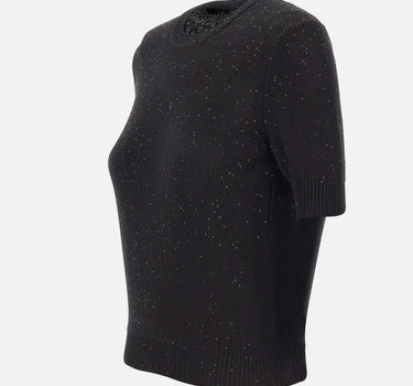 Maglia a maniche corte con paillettes 13231 32430099 GRAN SASSO 