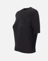 Maglia a maniche corte con paillettes 13231 32430099 GRAN SASSO 