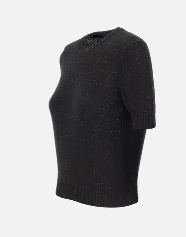 Maglia a maniche corte con paillettes 13231 32430099 GRAN SASSO 