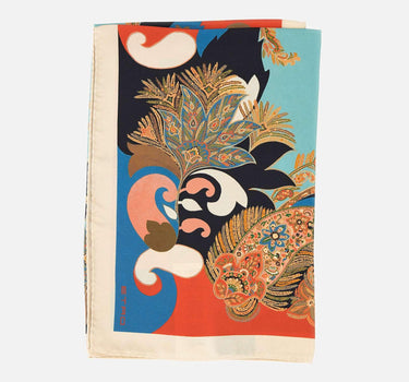 Foulard in seta con motivo paisley floreale WAXA0008 AKI75X0888 ETRO 