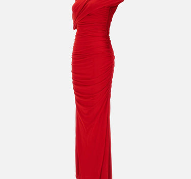 Abito monospalla con drappeggio 2A644A N0313 BLUMARINE 