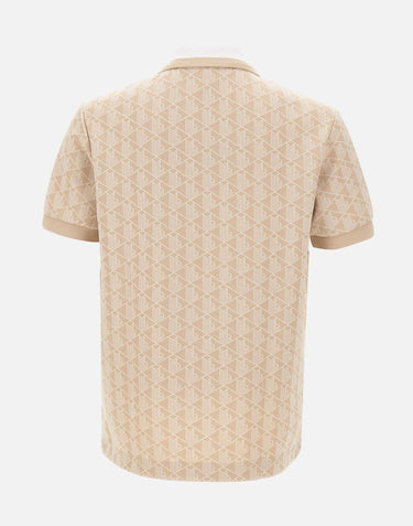 Polo in jacquard con monogramma DH1417 8GI LACOSTE 