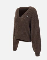 Maglia a trecce con scollo a V 116434 2037 ROTATE BIRGER CHRISTENSEN 