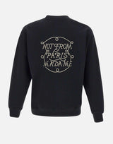 "Le sweatshirt slogan tresses" SW172 CO127BLACK DROLE DE MONSIEUR 