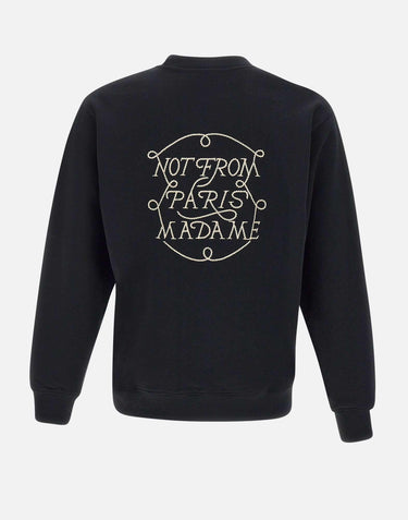 "Le sweatshirt slogan tresses" SW172 CO127BLACK DROLE DE MONSIEUR 