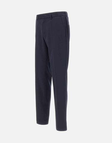 Pantaloni slim fit in serge di lana vergine 50469174 401 BOSS 