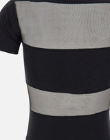 Polo a righe semi trasparente COPJS115F5028 BLK COPERNI 