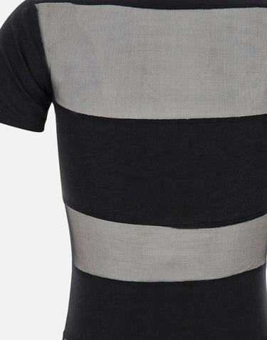 Polo a righe semi trasparente COPJS115F5028 BLK COPERNI 