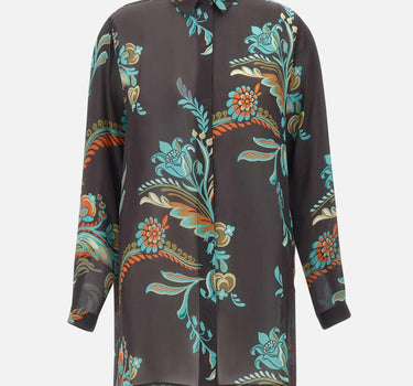 Camicia lunga motivo narcisi<BR/> WRIA0029 99SA1L4X0813 ETRO 