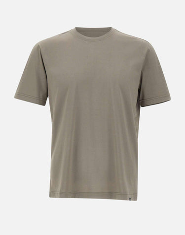 T-shirt in misto cotone e nylon DK17911 TORTORA DIKTAT 