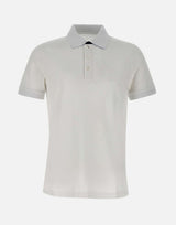 Polo in cotone piquet stretch NPMB250135STDW B001 FAY 