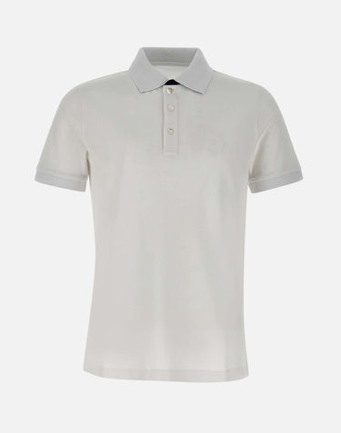 Polo in cotone piquet stretch NPMB250135STDW B001 FAY 