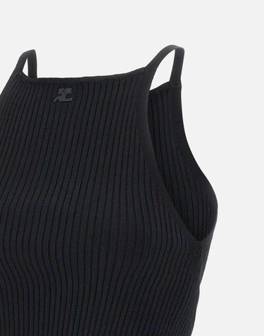 "Signature point rib knit" VESMTO042FI0001 BLACK COURREGES 