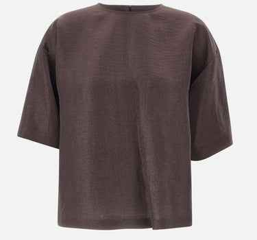 Blusa in misto lino laminata 50560291 207 BOSS 