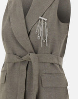 Gilet chevron con cintura CF5259T054A M9770 LIU-JO 