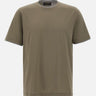 T-shirt in cotone con profili doppiati 60123 73710480 GRAN SASSO 