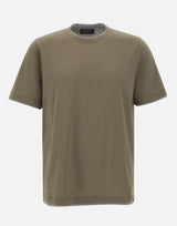 T-shirt in cotone con profili doppiati 60123 73710480 GRAN SASSO 