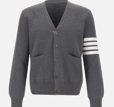 Cardigan in cotone con scollo a V MKC171A 00219035 THOM BROWNE 