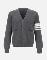 Cardigan in cotone con scollo a V MKC171A 00219035 THOM BROWNE 