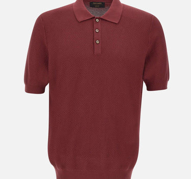 Polo in maglia a nido d'ape 57113 18028280 GRAN SASSO 