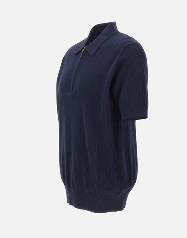 Polo con treccine e mezza zip 302310 038 KANGRA 