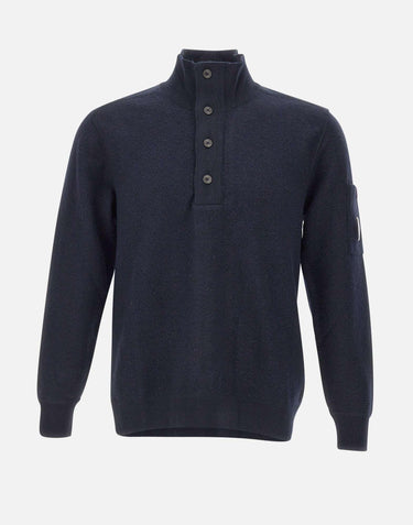 "Merino Wool Felted Polo Collar" 19CMKN199A 110468A888 C.P. COMPANY 