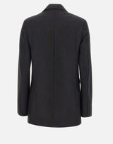 Blazer con revers a tacca 1226WJK007216A BLACK VICTORIA BECKHAM 