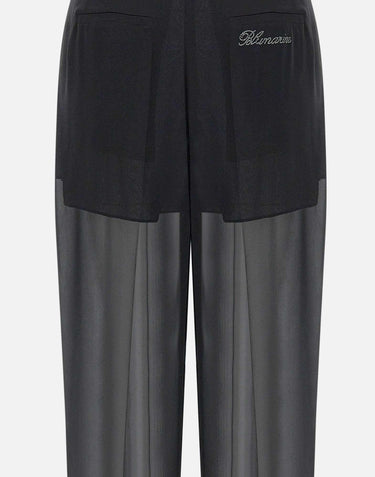 Pantaloni  in georgette di seta 2P164A N0990 BLUMARINE 