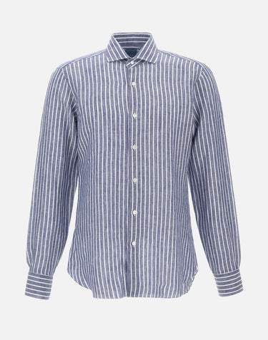 Camicia in lino a righe LIU02P0154037U 0003 BARBA 