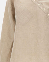 Blusa in lino asimmetrica COPCH52F2060 BEI COPERNI 