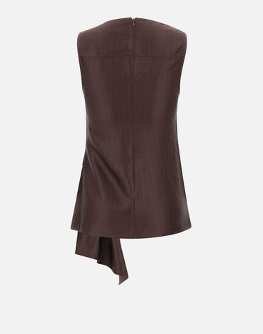 Top drappeggiato "Fonda" FONDA DKBROWN LOULOU DE SAISON 