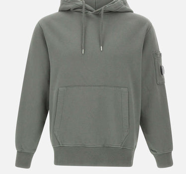 "Brushed and Emerized Diagonal Fleece Hooded Sweatshirt" 19CMSS719A 006372R921 C.P. COMPANY 