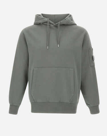 "Brushed and Emerized Diagonal Fleece Hooded Sweatshirt" 19CMSS719A 006372R921 C.P. COMPANY 