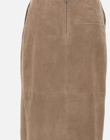 Gonna midi dritta in suede 115300 1683 ROTATE BIRGER CHRISTENSEN 