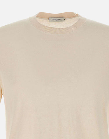 T-shirt in seta e cotone A010 F2001342 PAOLO PECORA 