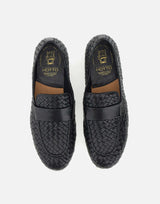 Mocassini in pelle intrecciata 69030 NERO ALEXANDER HOTTO 